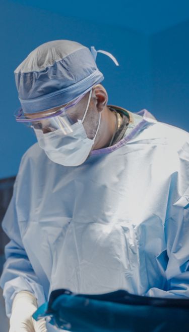 Providers conducting surgery